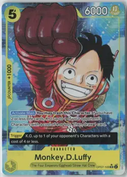 Monkey D. Luffy OP07-109 SR Alt Art 500 Years in the Future One Piece TCG NM - Image 1