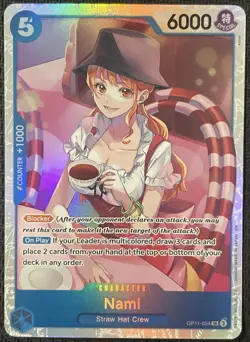 One Piece TCG Nami (054) OP11-054 A Fist of Divine Speed NM - Image 1