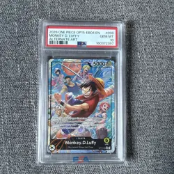 2026 One Piece OP15 EB04 EN Monkey D Luffy Alternate Art #098 PSA 10 GEM MINT - Image 1