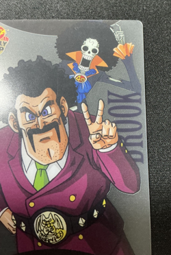 Dragon Ball x One Piece Jump Magazine 40th Anniversary Card Brook Satan - Image 3