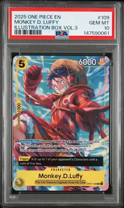 MONKEY D. LUFFY 109 ILLUSTRATION BOX VOL.3 ONE PIECE PROMO ONE PIECE PSA 10 - Image 1
