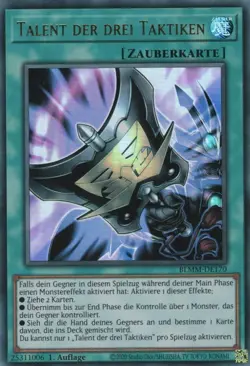 yugioh 1x Talent der drei Taktiken BLMM-DE170 ULTRA 1AUFLAGE DEUTSCH - Image 1