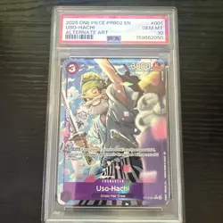 Uso-Hachi PSA 10 One Piece CCG 2025 PRB02 EN #001 Alternate Art Foil - Image 1