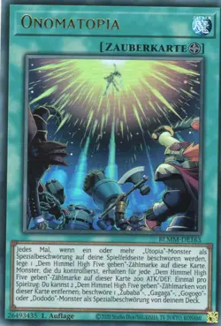 yugioh 1x Onomatopia BLMM-DE163 ULTRA 1AUFLAGE DEUTSCH - Image 1
