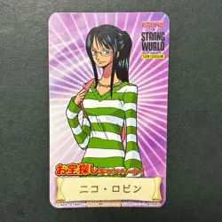 S7968 Nico Robin Japanese One Piece Strong World x Round 1 Card Retro 2009 YJ12 - Image 1