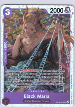 Black Maria OP08-074 Super Rare Two Legends One Piece Foil NM - Image 1
