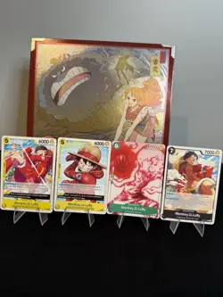 One Piece TCG Monkey D. Luffy Promo Lot P-106 x2 P-061 P-075 English NM - Image 1