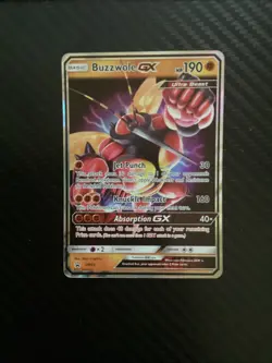Buzzwole GX SM69 Holo Black Star Promo Pokemon Card NM - Image 1