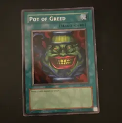 Konami Yu-Gi-Oh! Pot of Greed LOB-119 Legend of Blue Eyes Unlimited Rare - Image 1