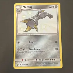 Metang SHINY SV31/SV94 Hidden Fates NM Holo Foil Rare Pokemon Card - Image 1