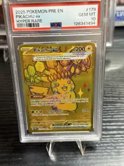 Pokemon TCG Pikachu EX Hyper Rare Card 179/131 Prismatic Evolutions - PSA 10 - Image 1