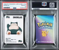 Snorlax #143 Pokemon Trading Card Game Mini KFC 1998 Nintendo WOTC PSA 10 - Image 3