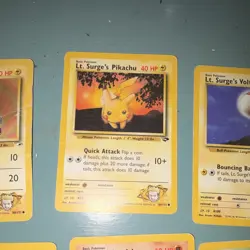 Pokemon TCG Gym Heroes WotC 8-Card Lot Unlimited 2000 lt surge pikachu lt surge - Image 3