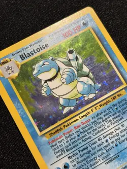 Base Set Blastoise Holo 2/102 1999 Wizards Vintage Pokemon TCG Played Card - Image 3