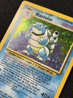 Base Set Blastoise Holo 2/102 1999 Wizards Vintage Pokemon TCG Played Card - Image 4
