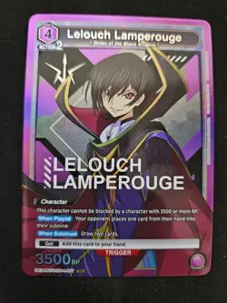 Union Arena TCG Lelouch Lamperouge CGH-1-017 Code Geass Super Rare! - Image 1