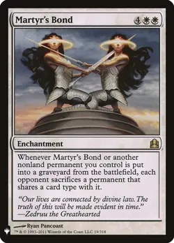 Martyr's Bond Light Play, English Magic the Gathering MTG Mystery Booster - Image 1