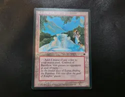 Magic the Gathering MTG Fallen Empires Rainbow Vale Land Rare LP - Image 1