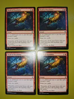 Thrill of Possibility x4 Throne of Eldraine 4x Playset Magic the Gathering MTG - Image 1