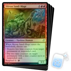 FOIL SHIVAN SAND-MAGE X4 Time Spiral Remastered Magic MTG MINT CARD - Image 1