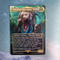 MTG English Indominus Rex, Alpha (Borderless) NM Normal - Image 1
