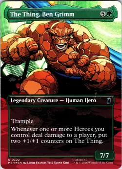 The Thing, Ben Grimm (Borderless) Foil U Marvel Super Heroes 322 NM - Image 1