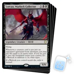 LORCAN, WARLOCK COLLECTOR X4 Adventures In The Forgotten Realms: Commander MTG - Image 1
