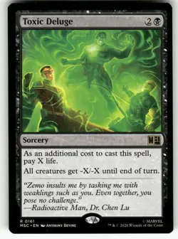 Toxic Deluge Rare 161 Near Mint Commander: Marvel Super Heroes MTG M-07 - Image 1