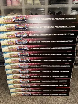 Lucario And Tyranitar Ex Pokemon TCG Prismatic EX Premium Collection Box Set Lot - Image 3