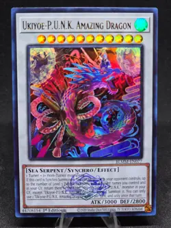 Yu-Gi-Oh! Ukiyoe-P.U.N.K. Amazing Dragon BLMM-EN077 1st Edition (UR) NM - Image 1