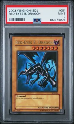 Yu-Gi-Oh Red-Eyes B. Dragon SDJ-001 Ultra Rare PSA 9 - Image 1