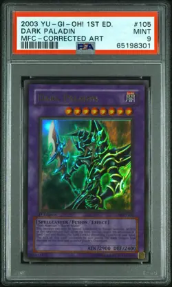 2003 YU-GI-OH! MFC-1ST EDITION-CORRECTED ART DARK PALADIN PSA 9 💎🔥 - Image 1