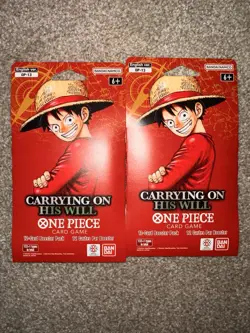 One Piece TCG OP-13 Carrying On His Will Sleeved Booster Pack Lot of 2 English - Image 1