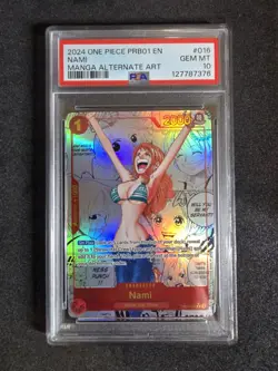 2024 One Piece PRB01 EN Manga Alternate Art #016 Nami PSA 10 GEM MINT - Image 1