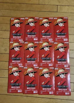 One Piece OP-13 Carrying on His Will Sleeved Booster Packs Lot of 12 - Image 1