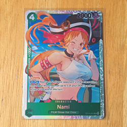 Bandai One Piece Card Game Nami Super Rare Alt Art Foil Character OP14-031 ENG - Image 1