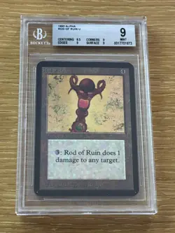 MTG Alpha Rod of Ruin BGS 9 Mint - Image 1