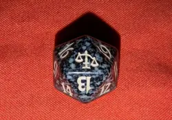 MtG Magic the Gathering Spindown Lifecounter d20 Judgment dice Black - Image 1