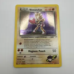 Pokemon TCG: Gym Heroes Unlimited Rocket's Hitmonchan 11/132 Holo Rare - Image 2