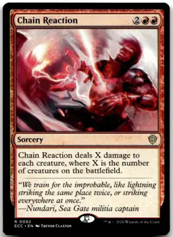 Chain Reaction 92 Rare Commander: Lorwyn Eclipsed Magic: The Gathering Near Mint - Image 1