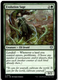 Evolution Sage 105 Uncommon Commander: Lorwyn Eclipsed Magic: The Gathering NM - Image 1