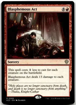 Blasphemous Act 89 Rare Commander: Lorwyn Eclipsed Magic: The Gathering NM - Image 1