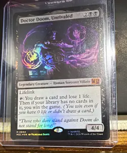 Doctor Doom, Unrivaled FOIL MTG Marvel Super Heroes 0654 Mythic foil - Image 1