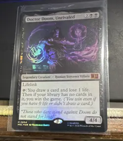 Doctor Doom, Unrivaled FOIL MTG Marvel Super Heroes 0654 Mythic foil - Image 3