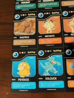 Lot of 9 Assorted 2024 Pokedex Black Pokemon Cards Lot# 5 - Image 2