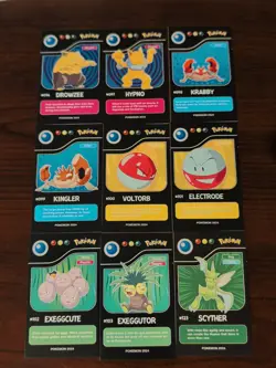 Lot of 9 Assorted 2024 Pokedex Black Pokemon Cards Lot# 10 - Image 1