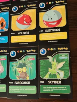 Lot of 9 Assorted 2024 Pokedex Black Pokemon Cards Lot# 10 - Image 3
