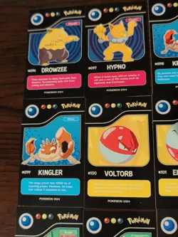 Lot of 9 Assorted 2024 Pokedex Black Pokemon Cards Lot# 10 - Image 5