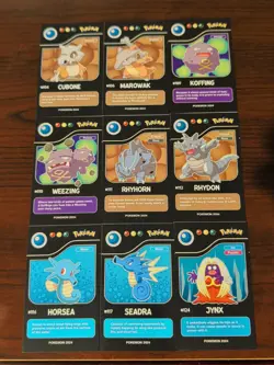 Lot of 9 Assorted 2024 Pokedex Black Pokemon Cards Lot# 11 - Image 1