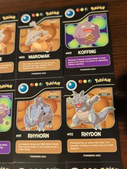 Lot of 9 Assorted 2024 Pokedex Black Pokemon Cards Lot# 11 - Image 4